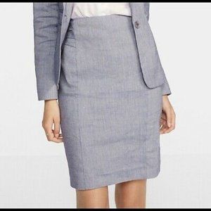 EXPRESS High Waisted Textured Seamed Pencil Skirt